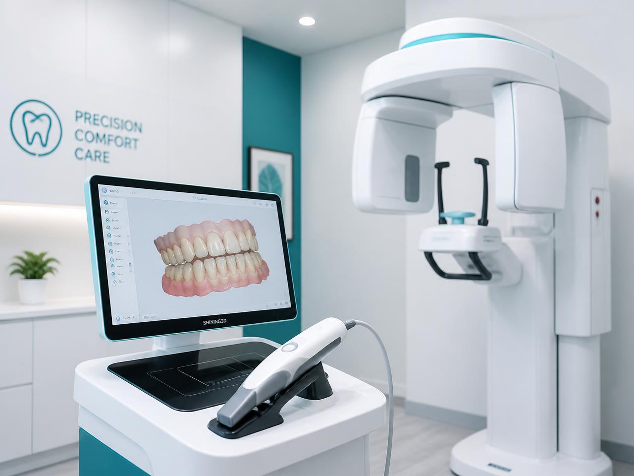 3D dental scanner and digital x-ray equipment used at the clinic